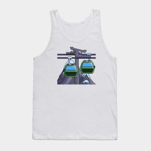 Pixel Art Cable car Tank Top